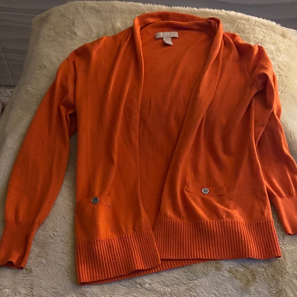 Banana Republic Vibrant Orange Women's Cardigan